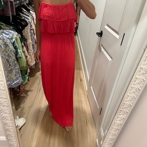Hot pink maxi dress